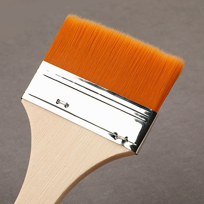 Ensemble de pinceaux en bois de peinture, avec tube en aluminium et poils en nylon, pour l'artisanat de peinture à l'aquarelle à l'huile de bricolage