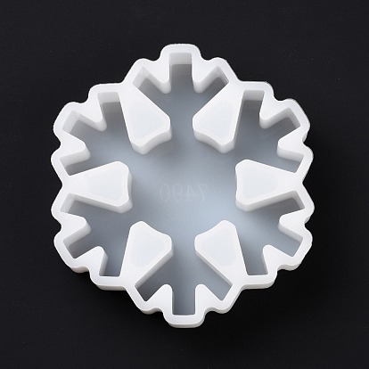 Snowflake Shaped Candle Food Grade Silicone Molds, for Scented Candle Making, Christmas Theme