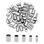 100pcs 5 Stil 304 Edelstahlperlen, Großloch perlen, Kolumne