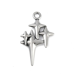 316 Surgical Stainless Steel Pendants, Star Charm