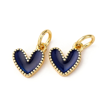 Латунь эмаль прелести, с целью перехода в кольце, шарма сердца, золотые