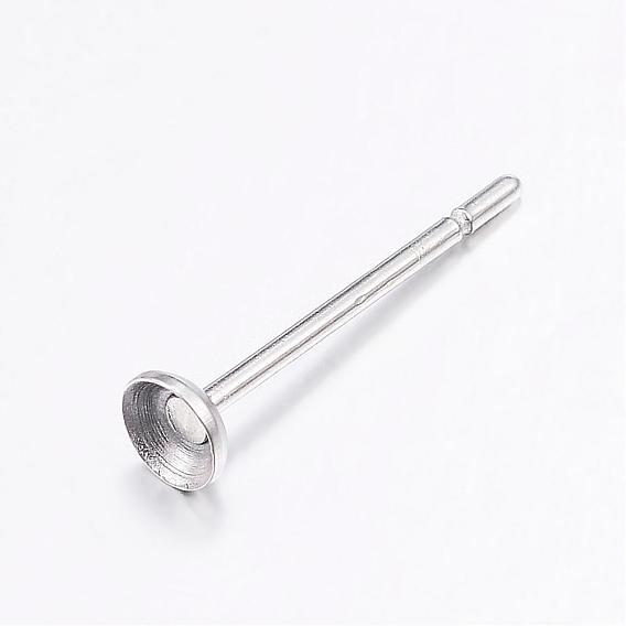 304 Stainless Steel Stud Earring Settings