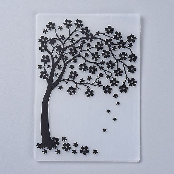 Plastic Embossing Folders, Concave-Convex Embossing Stencils, for Handcraft Photo Album Decoration