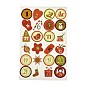 Christmas Theme Round Paper Gift Tag Self-Adhesive Stickers, Number1~24 Countdown Labels, for Gift Packaging