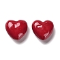 Сердце из латуни, эмали бусы, долговечный, без кадмия и без свинца, стойки покрытие, платина