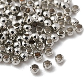 Зажимные бусины из латуни, без кадмия и без свинца, рондель, 2x1.2 мм