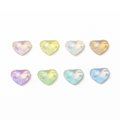 Эффект мокко форма сердца пришивка стразами, k 5 стеклянный страз, 2-отверстие ссылка, плоская спинка с покрытием, швейные украшения