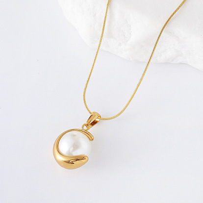 3 шт. элегантные круглые подвески из нержавеющей стали с имитацией белого жемчуга для женщин, белые