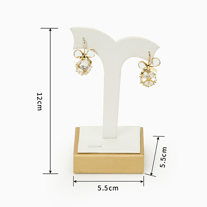 Leaf Shape PU Leather Earring Display Stand, Jewelry Display Rack, Jewelry Tree Stand