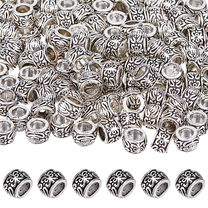 130шт. бусины из европейского сплава в тибетском стиле, бусины с большим отверстием, рондель