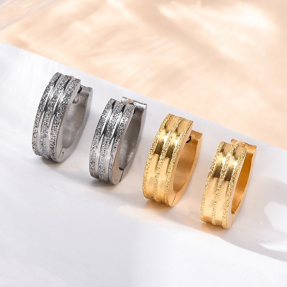 Sand Flash 304 серьги-кольца из нержавеющей стали для женщин, ионное покрытие (ip), круглые