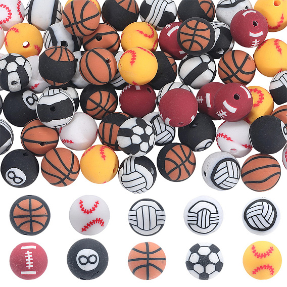100 шт. 10 стили ручной работы 8 шарики из полимерной глины, игры с мячом