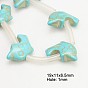 Synthetic Turquoise Beads Strands, Dyed, Dolphin, 19x11x6.5mm, Hole: 1mm