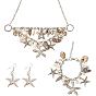 Trendy Starfish and Conch Jewelry Sets, Bib Beach Necklaces and Dangle Earrings and Trendy Charm Bracelets