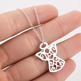 Fashionable and Minimalist Guardian Pendant Collarbone Chain for Women - Angel Necklace