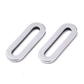 201 Stainless Steel Linking Rings, Oval