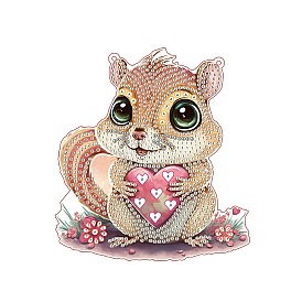 Squirrel DIY Diamond Painting Kits, Including Rhinestones Bag, Diamond Sticky Pen, Tray Plate and Glue Clay