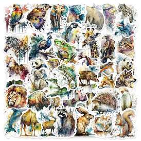 50Pcs Animal PVC Self Adhesive Cartoon Stickers, Waterproof Decals for Laptop, Bottle, Luggage Decor