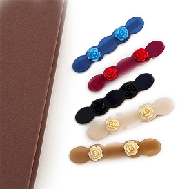 Cellulose Acetate(Resin) Alligator Hair Clips, Hair Accessories for Girls Women, Flower