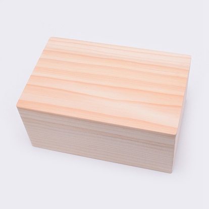 Pine Box, with Iron Hinges & Magnetic Buckle, Flip Cover, for Essential Oil Packaging, 15 Grid, Rectangle