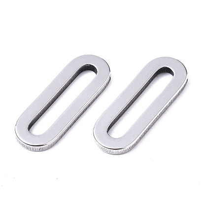 201 Stainless Steel Linking Rings, Oval
