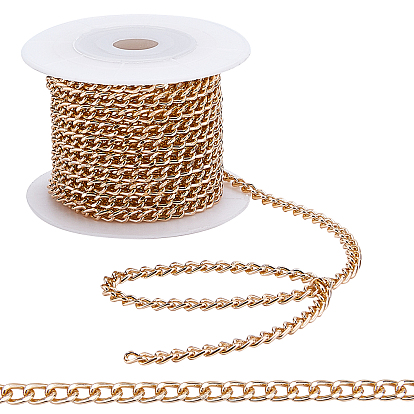 DIY Jewelry Making Kits, 5m Aluminium Curb Chain, Plastic Spools