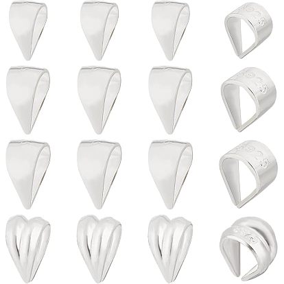 925 Sterling Silver Snap on Bails, Unsoldered