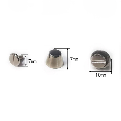 Заклепка из цинкового сплава, с железным винтом, колонка, для кошелька сумочка обувь кожаный ремень для одежды