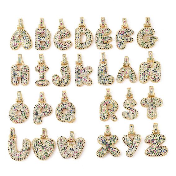 Латунные микро проложить кубического циркония подвески, реальный 18 k позолоченный