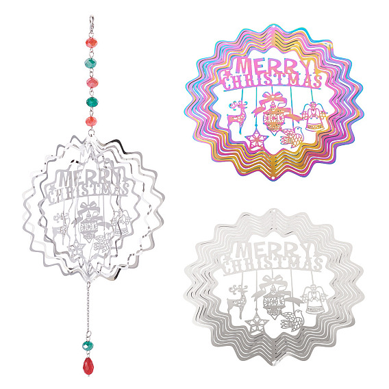 2 шт. 2 цвета 201 соединительные элементы/звенья из нержавеющей стали, Веселого рождественского цветка, гравированные металлические украшения