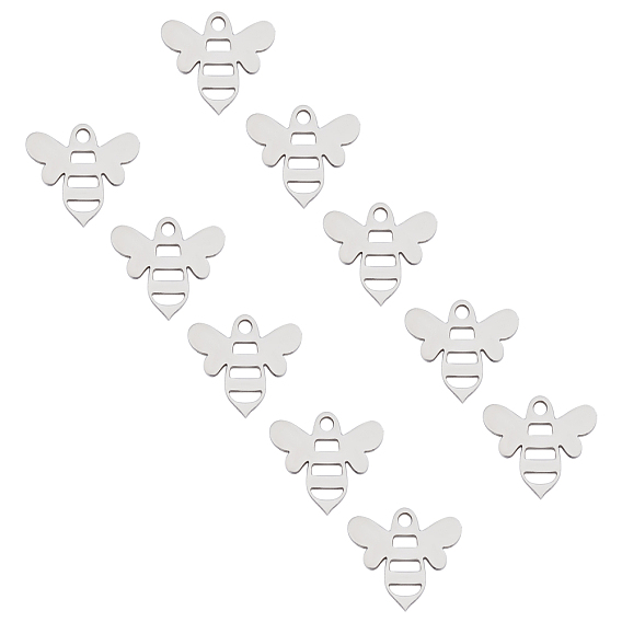 304 Stainless Steel Charms, Bee