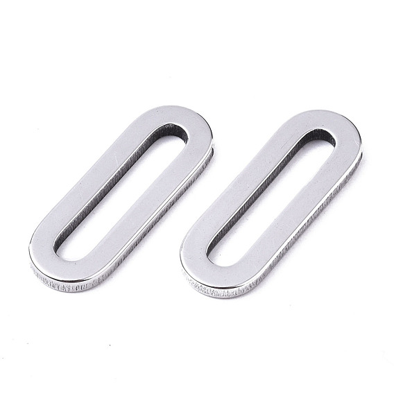 201 Stainless Steel Linking Rings, Oval
