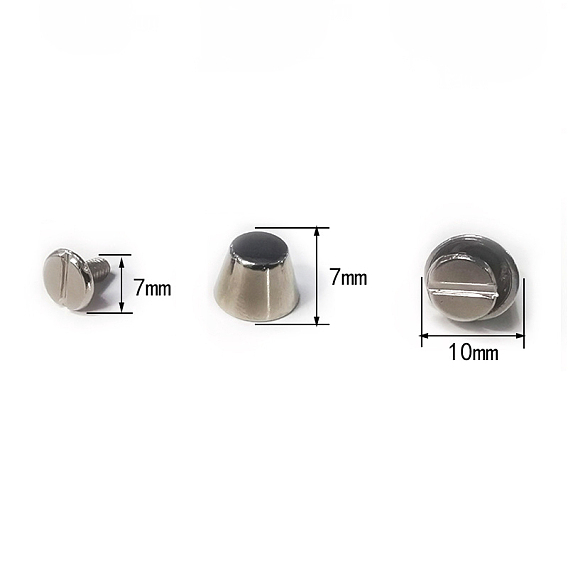 Заклепка из цинкового сплава, с железным винтом, колонка, для кошелька сумочка обувь кожаный ремень для одежды