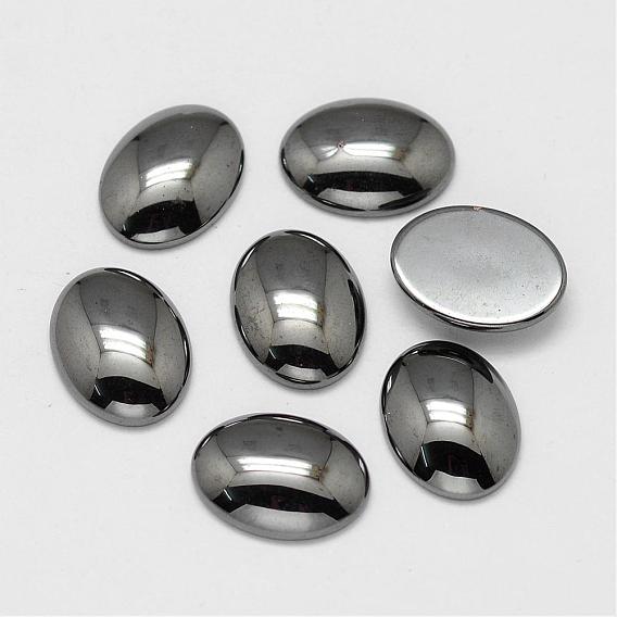 Non-magnetic Synthetic Hematite Cabochons, Oval