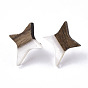 Resin & Walnut Wood Stud Earrings, with 304 Stainless Steel Pin, Star