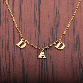 Stainless Steel DAD Necklace - Perfect Father's Day Gift!
