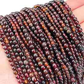 Natural Ganet Beads Strands, Round