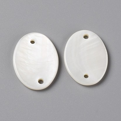 Conectores de enlaces de concha de agua dulce natural, oval
