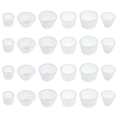 24 pièces 6 styles de coques en silicone