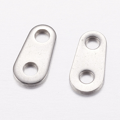 201 Stainless Steel Chain Tabs, Chain Extender Connectors, Oval