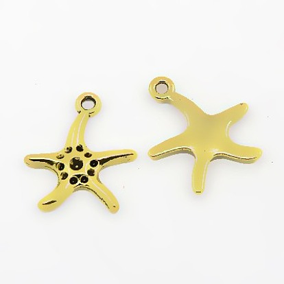 Настройки подвеска горный хрусталь звезды / морские звезды сплава кулон, без свинца и без кадмия, длиной около 22 мм , шириной 19.5 мм , толщиной 2 мм , отверстие : 2 мм