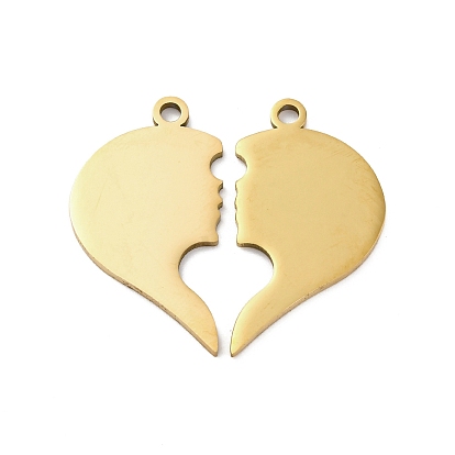 201 подвески из нержавеющей стали, пара прелестей, шарма сердца