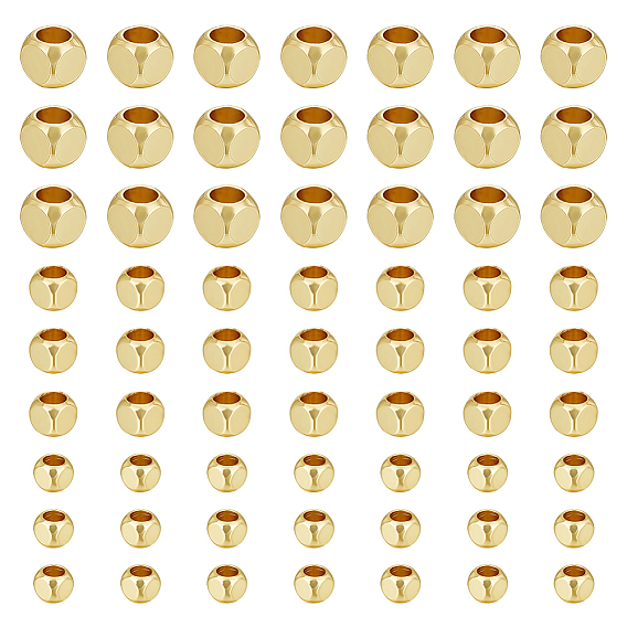 300шт 3 стиль латунные кубические бусины