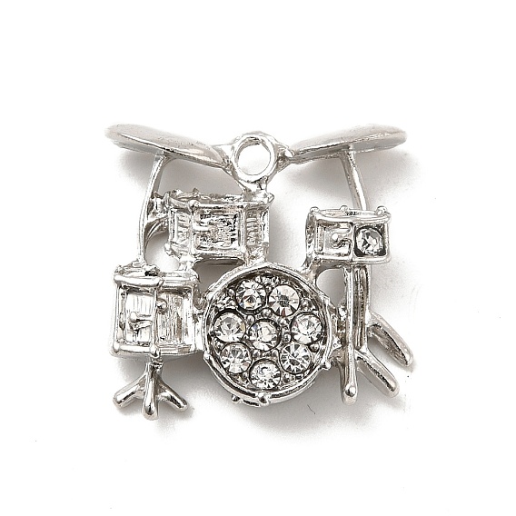 Подвески из сплава со стразами, без кадмия, без никеля и без свинца, музыкальные инструменты прелести