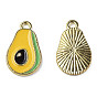 Подвески из эмали и сплава, без кадмия и без свинца, золотой свет, авокадо
