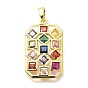 Стойка металлическая латунная микропрофилированная кубическая циркония подвески, прямоугольник амулеты, долговечный, без свинца и без кадмия