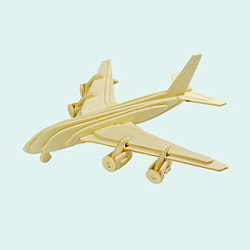 Wood Assembly Toys for Boys and Girls, 3D Puzzle Model for Kids, Plane