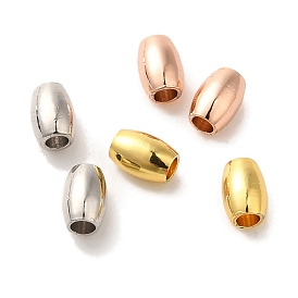 Brass Beads, Long-Lasting Plated, Cadmium Free & Lead Free, Oval