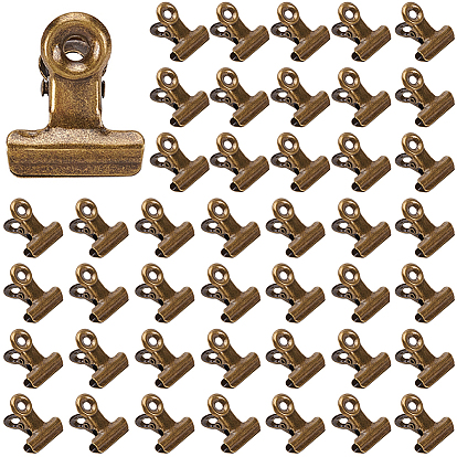 60Pcs Zinc Alloy Clips, for Paper Document, School Office Supplies