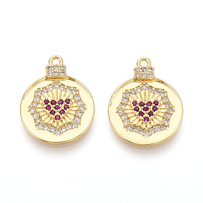 Латунные микро проложить кубического циркония подвески, без кадмия, без никеля и без свинца, плоско-круглые